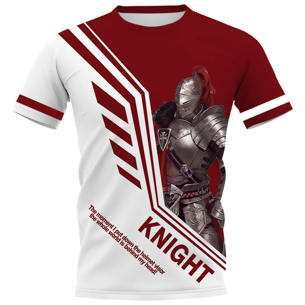 

HX Fashion Mens T-shirt 3D Printed Knights Templar Tees Summer Short Sleeve Shirts Pullovers Tops Hip Hop Men Clothing