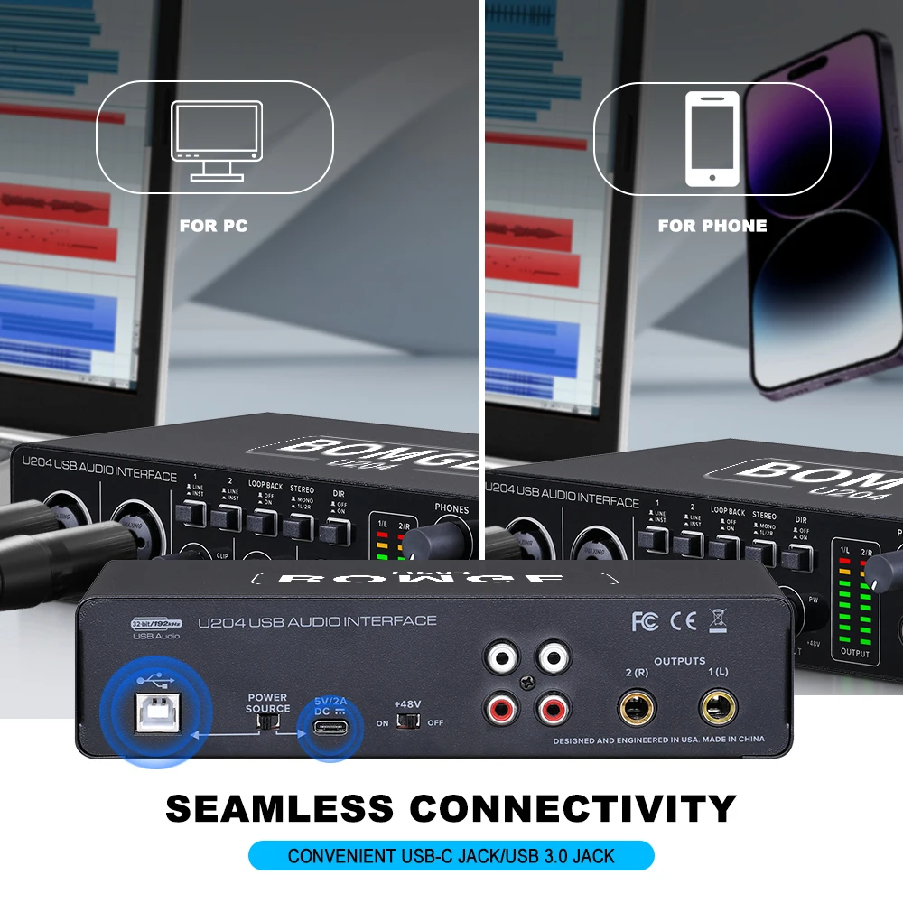 BOMGE USB オーディオ インターフェイス 24 ビット/192 kHz BOMGE USB オーディオ インターフェイス 24 ビット/192 kHz Amazon.co