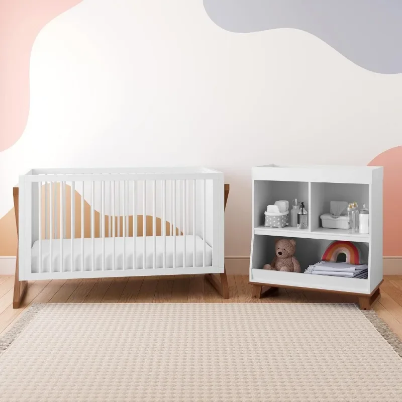 3-in-1 Convertible Crib (Vintage Driftwood) Easily Converts to Toddler Bed & Daybed, 3-Position Adjustable 5