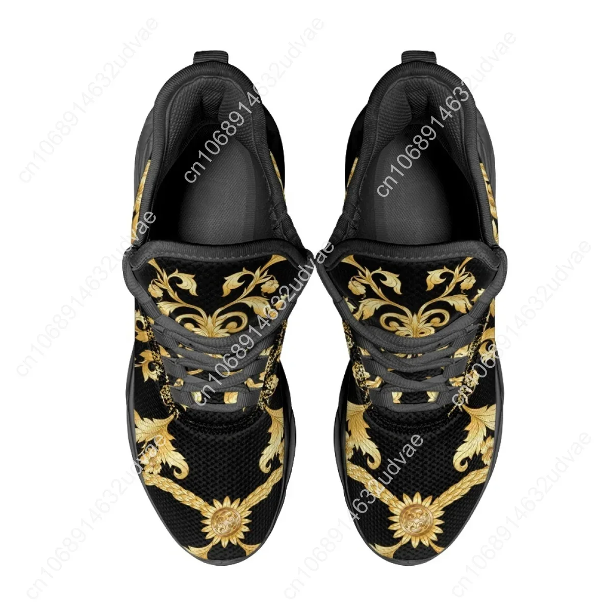 Gold Baroque Shoes For Women Fashion Style Men Claasic Flats Brand Design Portable Platform Custom Zapatos Para Mujeres 2023 New