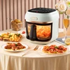 Air Fryer New Holographic Color Screen Uncoated Borosilicate Glass Liner Transparent and Visible 2