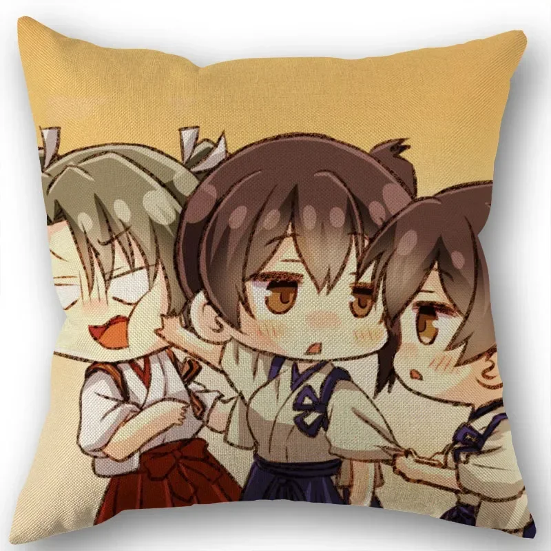 

Anime Kaga (Kancolle) Pillow Covers Linen Zippered Square Decorative Pillowcase Outdoor,Office,Home Cushion 45x45cm