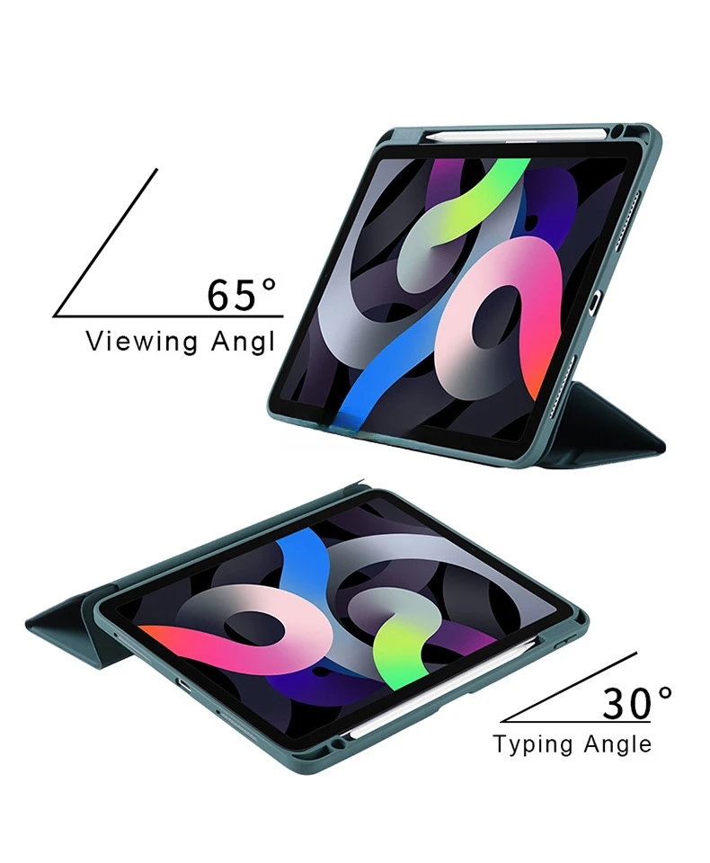 Für iPad 10.2 Schutzhülle mit Stiftschlitz Pro11 Acryl Air5 Hartschale Soft Edge Mini6 Leder Y-Fold – Detail 8