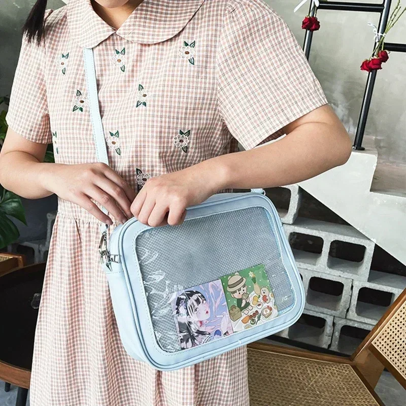 Elegant Women's Sweet Lolita Crossbody Bag - Cute Japanese-Style with Transparent Pocket