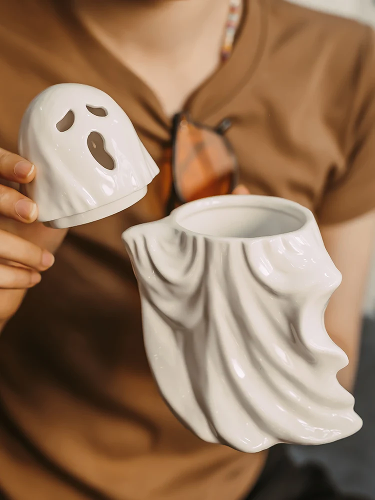 

Nordic Style Creative Ghost Mugs Boys Strange Funny Cup Senior Sense Gift Send Customers Send Friends Birthday Gift Halloween