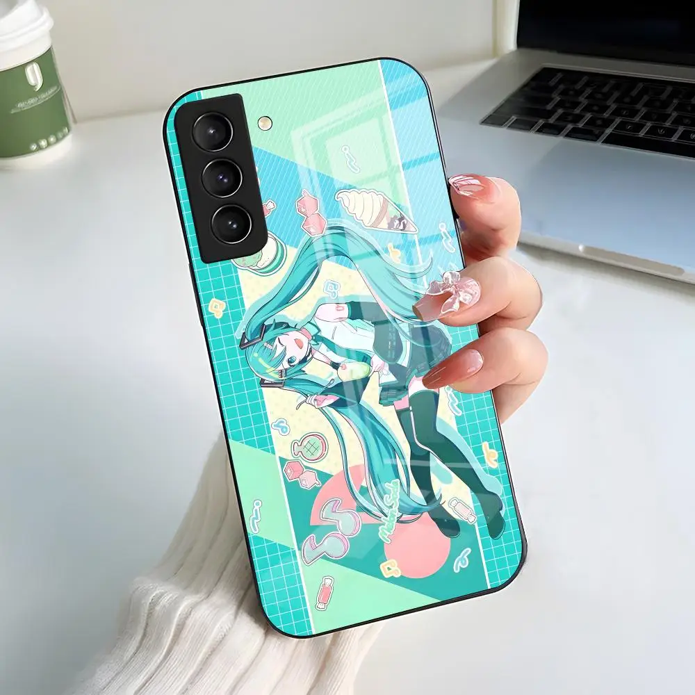 Hatsune Miku Black Glass Phone Case