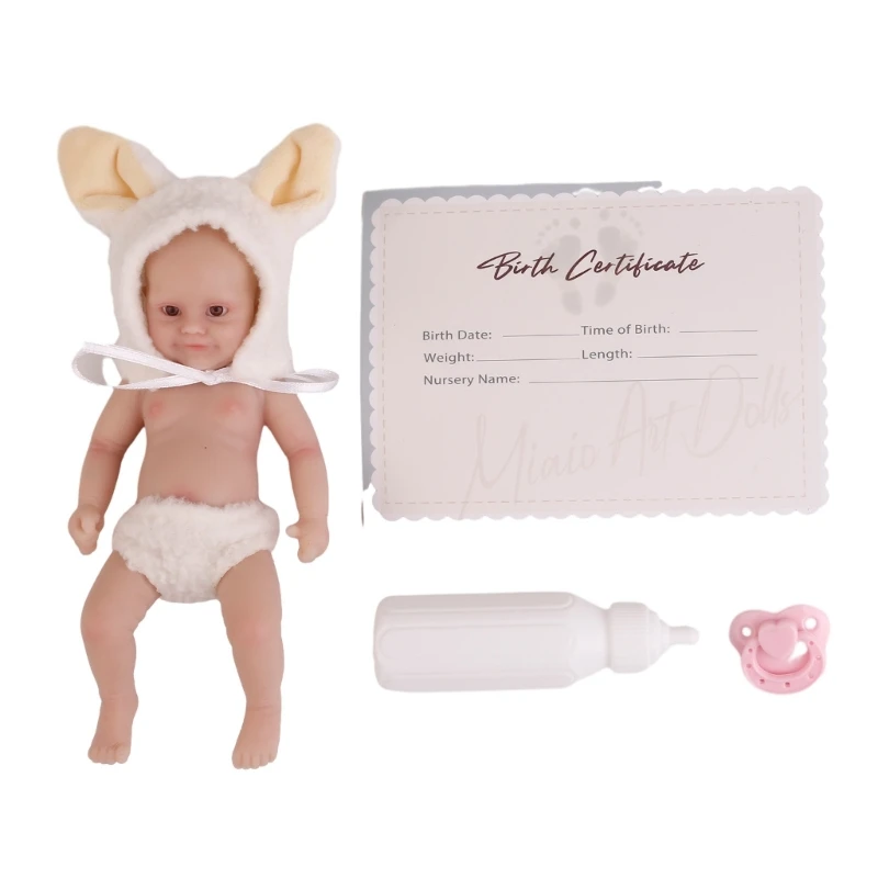 

Mini Realistic New Born Baby Dolls Silicone Full Body Small Baby