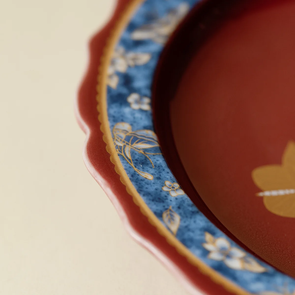 Red Butterfly Love Flower Pot Bearing Holder Coffee Cup Anti-scald Mat Dry Soaking Table Tea Tray Coasters Tea Items Ornaments