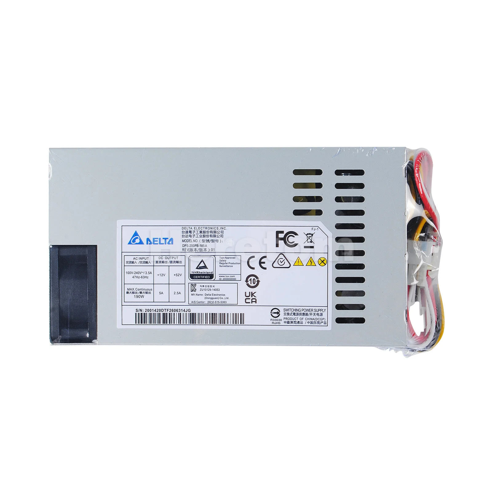 Nova Fonte de Alimentação Delta para Lorex Hikvision Swann 190w Mais 2pin 12v Mais 52v ca 100240v 3.5a 4763hz
