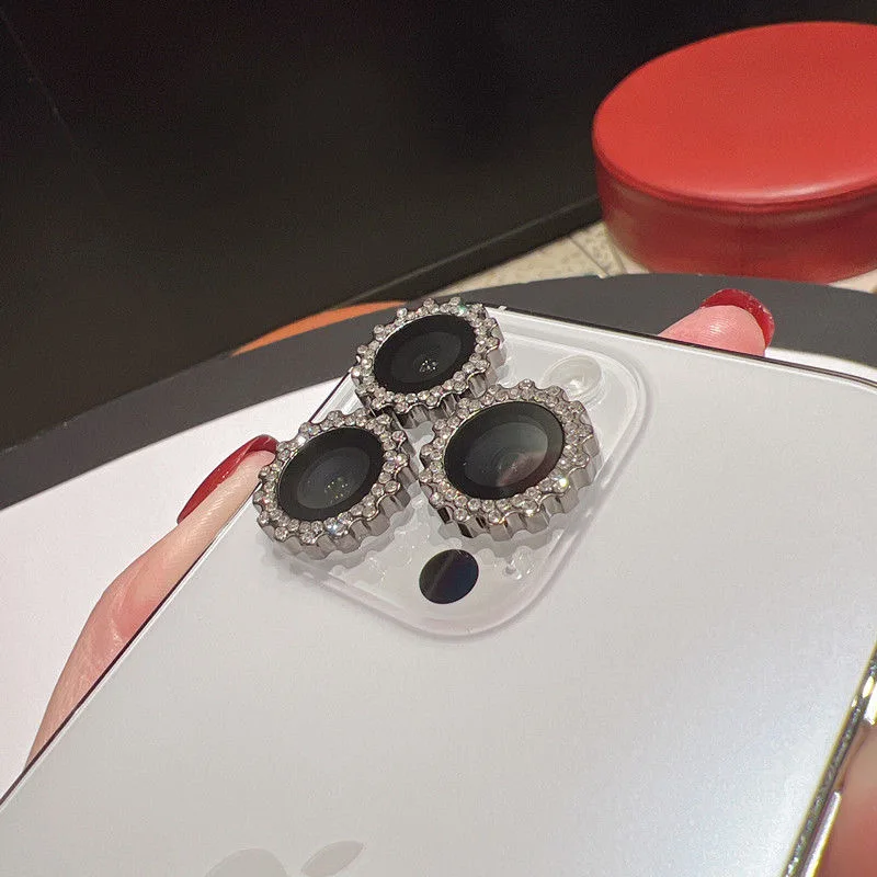 Premium Red Diamond Glass Camera Lens Protector