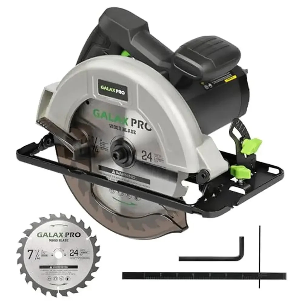 Adjustable Cutting Depth Circular Saw 6000RPM 7-1/4 Inch Blade Safety Design Scale Ruler Rip Guide woodworking tools woodworking table saw circular saw disc