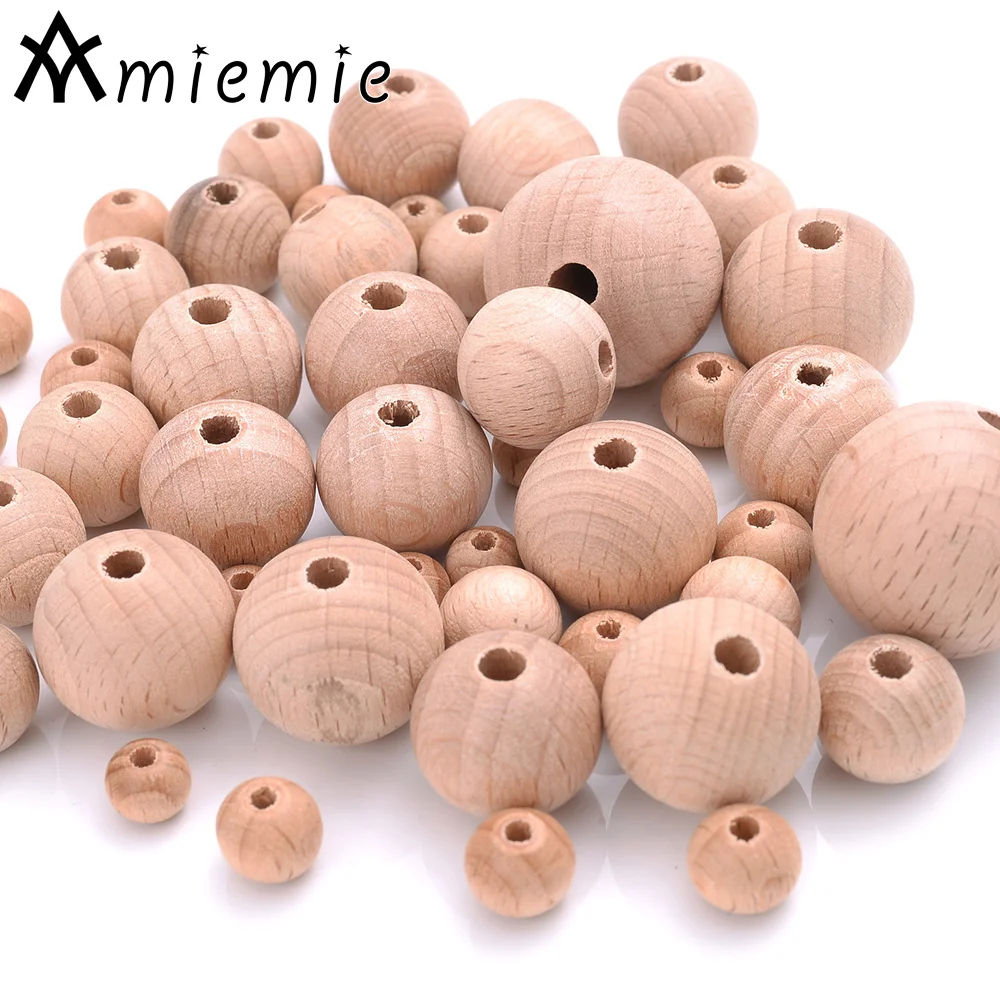 GOMAKERER 120-Pack Flat Wooden Beads - 15mm Round Discs, 1.8mm Hole, Natural Brown For Crafts & Jewelry