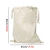 Cotton Laundry Bag Toy Canvas Storage Bag Animal Stripe Pattern Cute Closet Basket Drawstring Dirty Clothes Organizer Bag 6