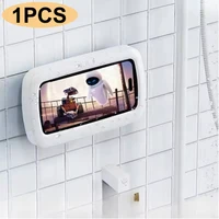 1PCS ห้องน้ําขาตั้งโทรศัพท์กันน้ําและ Anti-FOG โทรศัพท์มือถือแขวนผนังสามารถหมุนได้ขาตั้ง 1