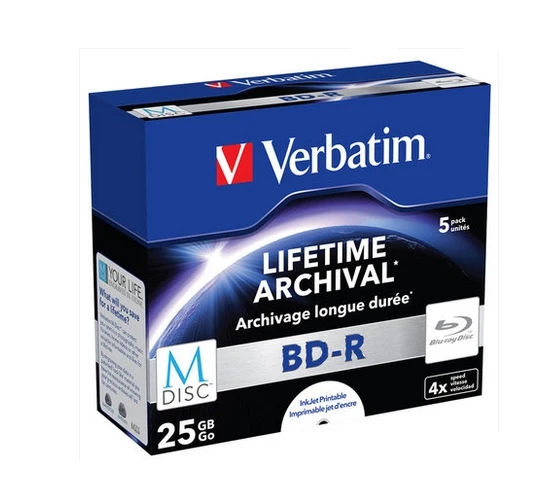 Mdisc M-bdr do Raio do Blu do Disco 25gb Pcs para a Vida Injet Imprimível 4x