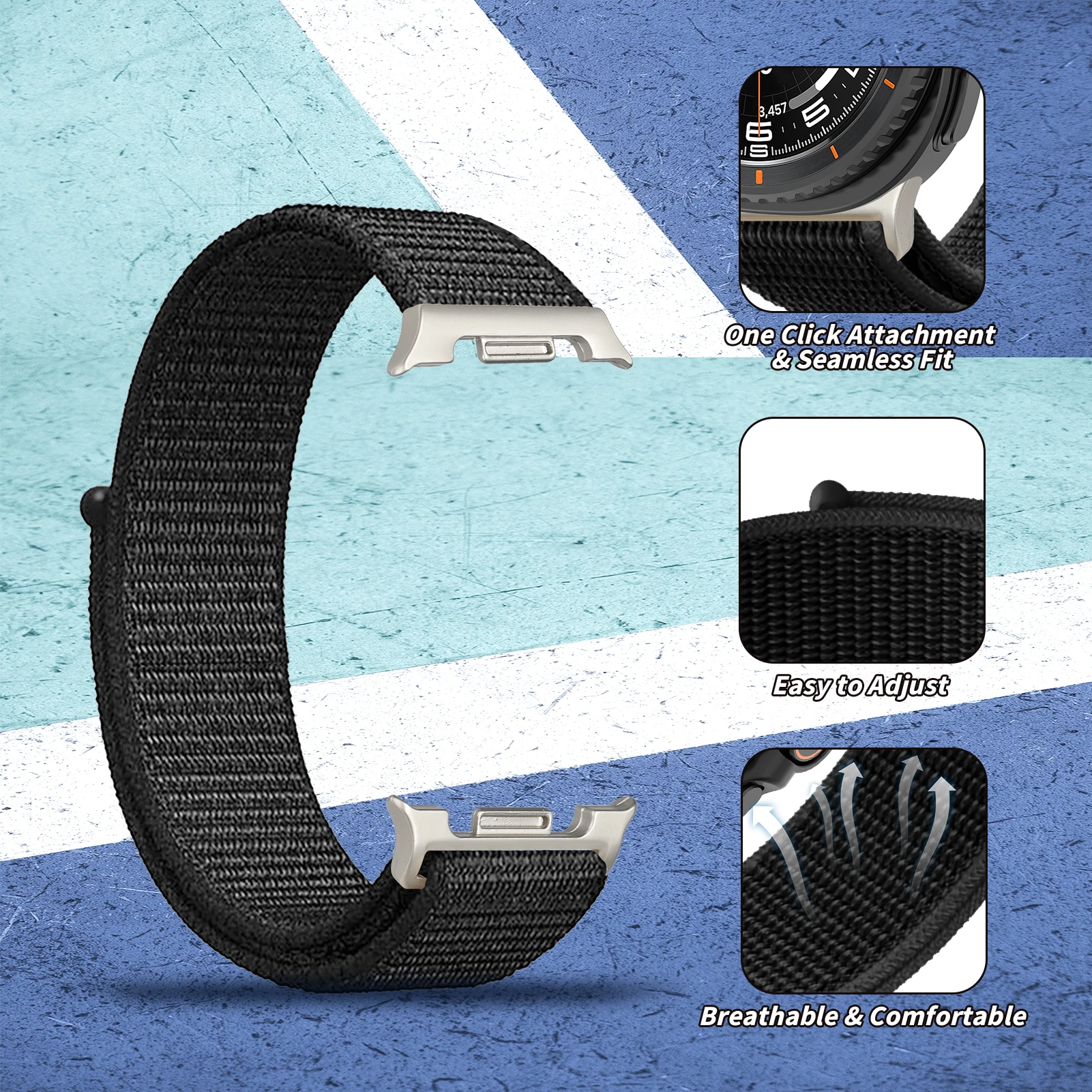 Nylon Loop Sport Elastic Bracelet