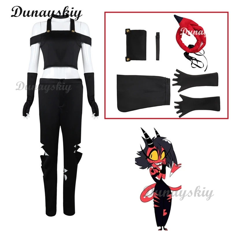 

Женские костюмы с Хэллоуином, халтер, жилет и брюки в стиле панк-рок