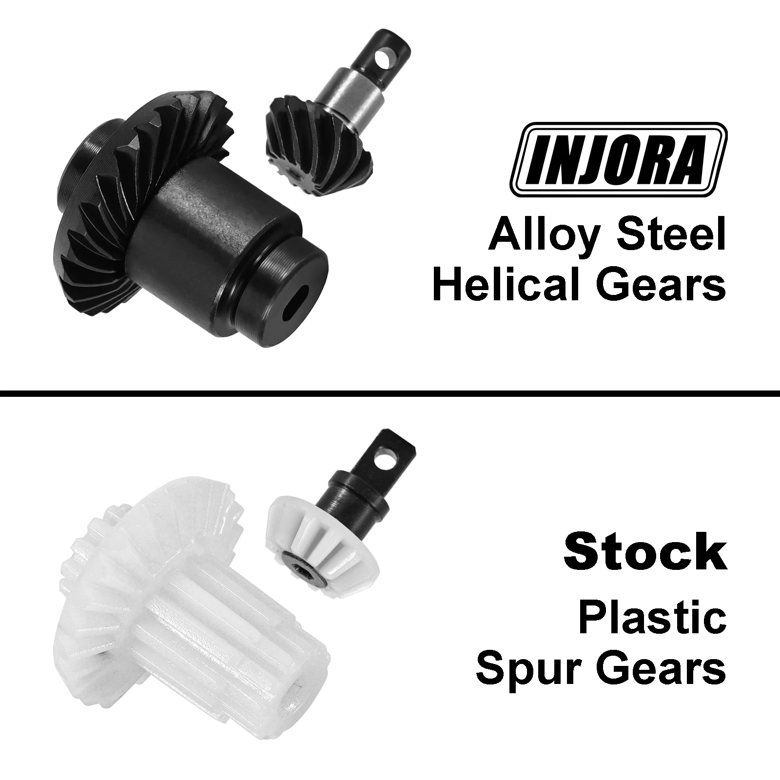 Jeu D'engrenages Hélicoïdaux INJORA Pour TRX4M - 24T/12T (stock) Et 24T/10T (underdrive), En Acier Allié 20CrMo