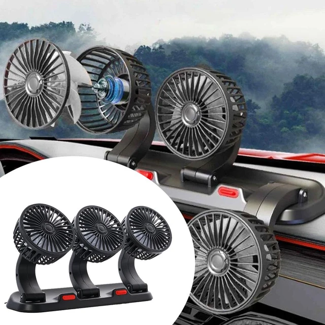 Car Fan Three-Head Automotive Electric Fan USB/12V/24V Fan 360 Degree  Rotatable Car Silent Fan For Truck Car SUV RV Tent - AliExpress