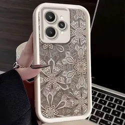 Floral Print Shockproof Silicone Phone Case - Flexible Protective Cover for Realme 15T (HFTYJTHUA005)