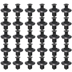 Durable 8mm Black Plastic Rivet Fastener Clips for Car Bumpers and Fenders (30Pcs)