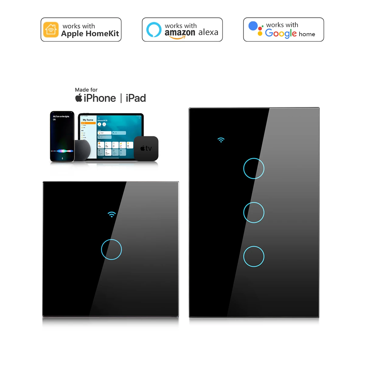 Smart Light Switches Homekit Apple Homekit Accessories Wifi Smart