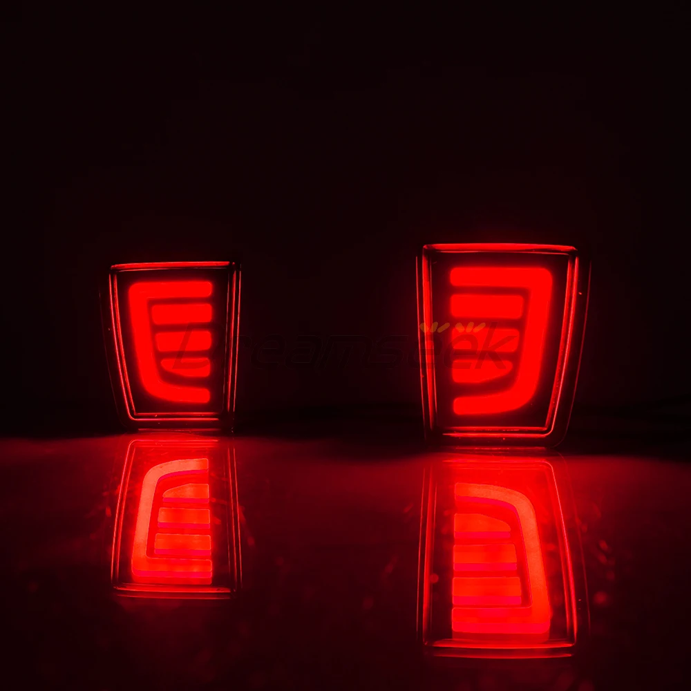 LED Rear Bumper Tail Light For Mitsubishi Pajero Shogun Montero V85 V87 V93 V95 V97 V98 2007-2020 Brake Lamp w/ Dynamic Turn L+R