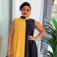 2024 Sleeveless Elegant African Dresses for Women 2024 New Fashion Africa Chiffon Long Maxi Dress Casual Loose Solid Beach Dress 3