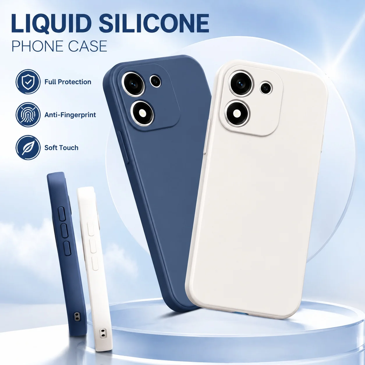 Enhanced Silicone Shockproof Phone Case - Soft, Durable, and Stylish Back Cover