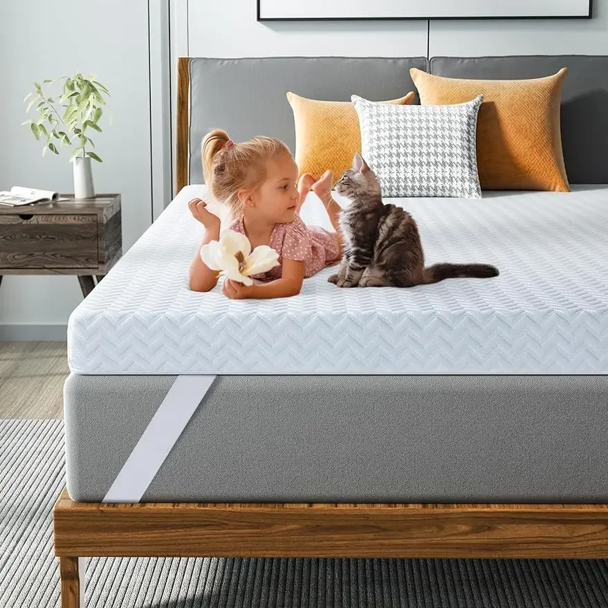 

Maxzzz 4 Inch Full Gel Memory Foam Mattress Topper, 54 x 75 inch, Certipur-Us & Oeko-Tex Certified, Removable & Washable Cover