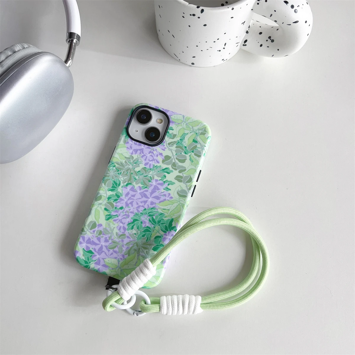 Flower series pattern intInclusive Phone Case Two-In-One Film Protective Shell For iPhone 15 14 13 12 11 Pro Max Plus Mini