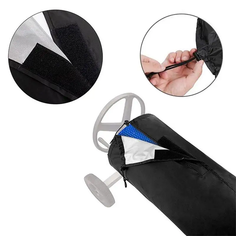 Outdoor Pool Reel Cover Open-Air Garden Waterproof Pool Roll-up