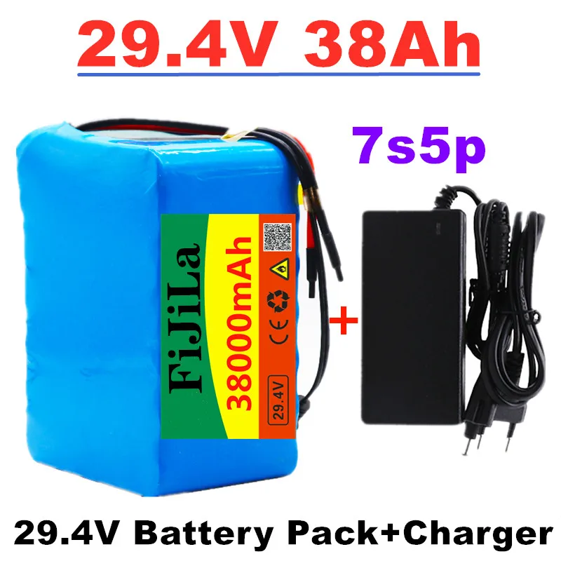 

24V 38Ah 7S5P batterie pack 250W-500W 29,4 V 38000mAh lithium-ionen für rollstuhl elektrische fahrrad mit BMS