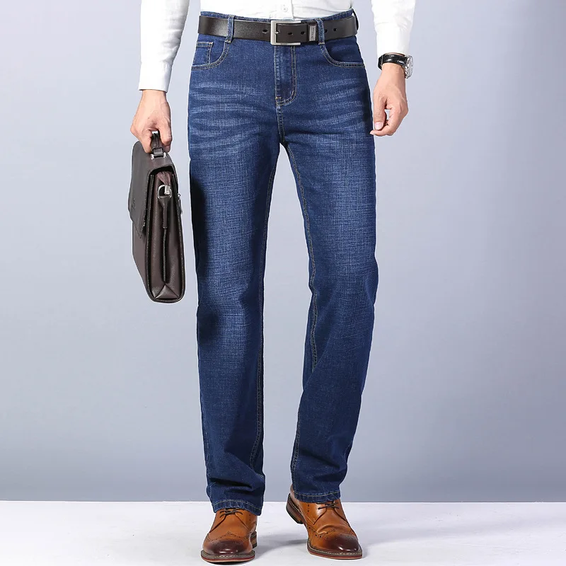 

Summer Jeans Men New Fashion Comfortable Stretch Straight Trousers Business Casual Jeans