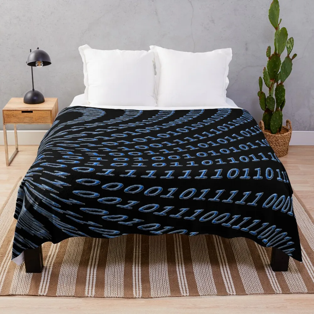 

Binary Code Throw Blanket Comfort Recieving Blankets