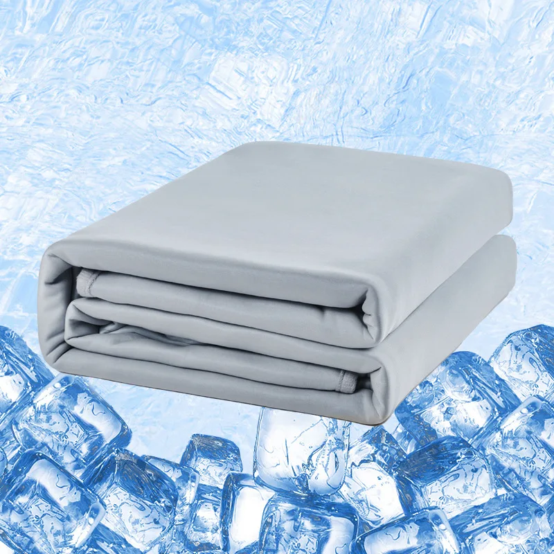 

summer cooling blanket 150x200cm gray color super soft cooling fabric + Flannel blankets bedspread