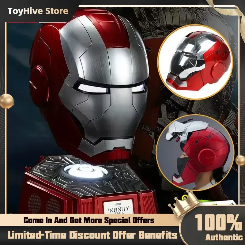 2025 Iron Man Mk5 Helm Automatoc 1:1 Sprachsteuerung Avengers Mk7 Mk5 Cosplay mit LED-Licht Elektronischer Close Ironman Helm Gi