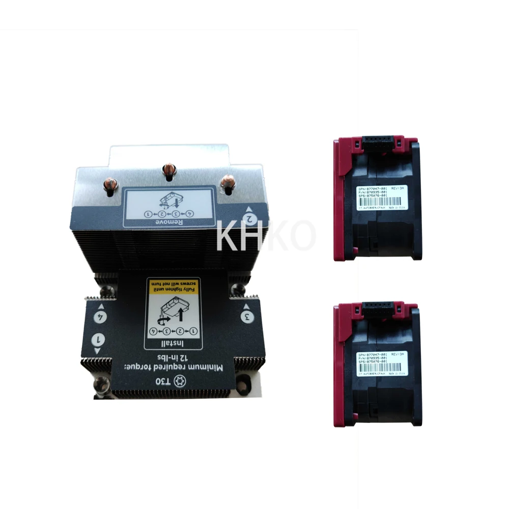 

KHKO Для DL380 G10 Gen10 комплект теплоотвода 875071-001 839275-001 873594-001 Вентилятор охлаждения 877047-001 870935-001 875076-001 кулер для процессора