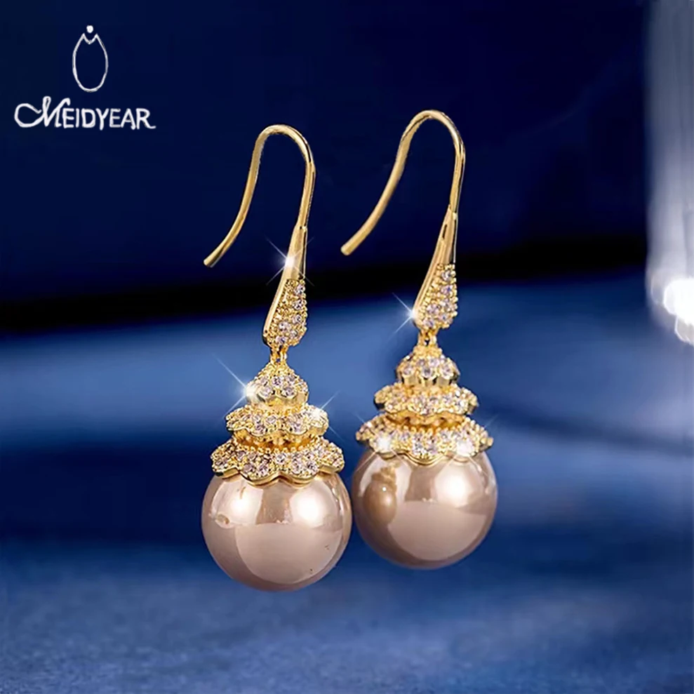 MEIDYEAR  New Pearl pendant long earrings for  women  luxurious atmosphere exquisite jewelry party gifts  daily work