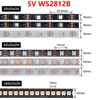 WS2812B WS2811 WS2813 WS2815 5050 RGB Smart LED Strip 5V 12V WS2812 Light Individually Addressable IC 30/60/144Pixels/Leds/m DC - Image 5