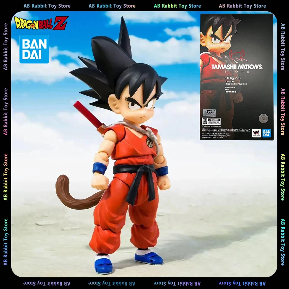 

In Stock Original Bandai SHF Dragon Ball Anime Figures Innocent Challenger Son Goku Action Figurine Kid Goku S.H.Figuarts Toy