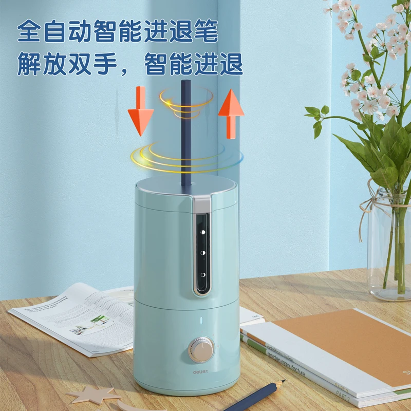 Deli Automatic Electric Pencil Sharpener Type-C USB Charging Fast Sharpen for Colored Sketch Pencils School Supplies Stationery