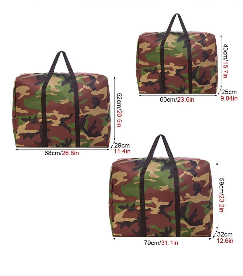 Camouflage Verdickte Wasserdichte Oxford Tuch Große Kapazität Quilt Lagerung Tasche Gepäck Umzug Haus Big Bag – Detail 3