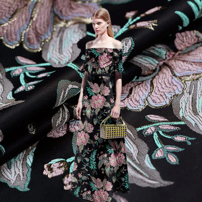 Jacquard Brocade Fabric European Brand Designer Autumn Winter Dress ...