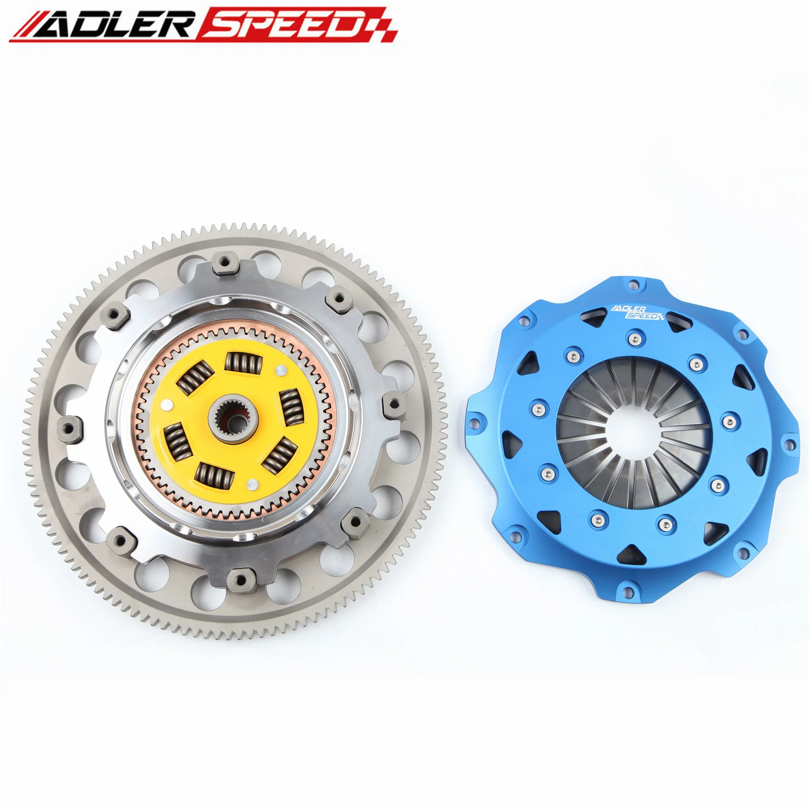 ADLERSPEED 8.5인치(215mm) 스프링 클러치 트윈 디스크 키트/레이싱 클러치 (스바루 WRX STI /레거시 GT 스펙 B 2.5L EJ257 6단 변속기 2004-2018년)