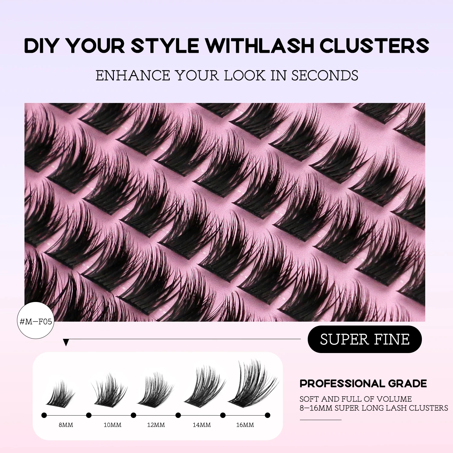 DIY Lash Kit Full Set Individual Lashes Eyelash Extension Lash Bond Seal Makeup lash extension kit eyelash set fake eyelashes