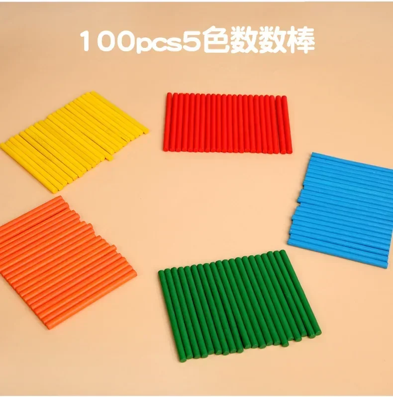 어린이를위한 몬테소리 수학 장난감 어린이 조기 교육 장난감 나무 스티커 계산 어린이 번호 인식 생일 선물