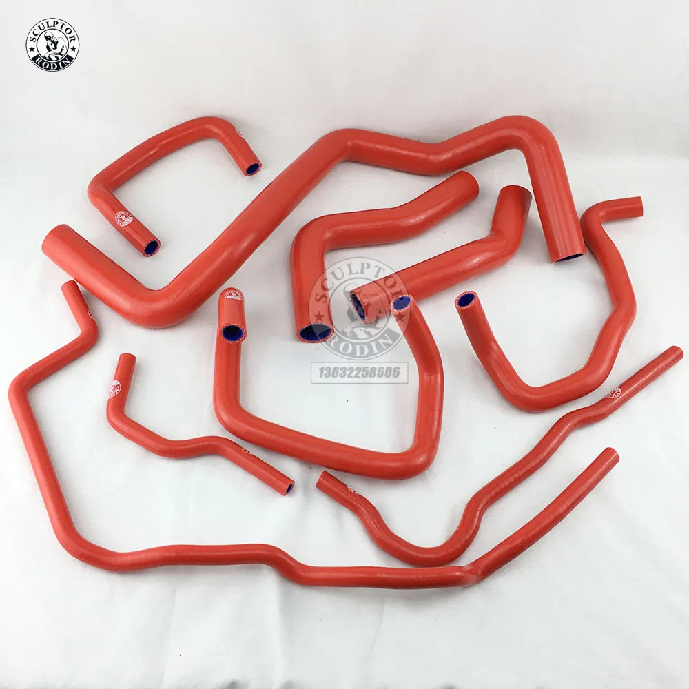 Silicone Radiator Hose Kit For Volkswagen 1999-2006 Golf Mk4 1.8T Turbo  (9pcs) RED/BLUE/BLACK