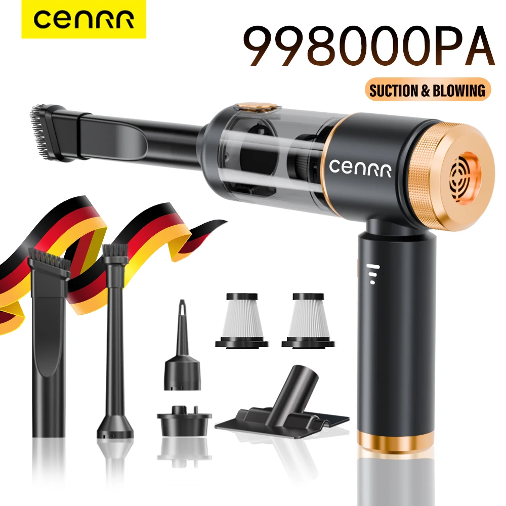 CENRR New Portable Car Vacuum Cleaner Mini 998000PA Cordless Powerful for Home Handheld Blower Car Cleaner Car Vacuum Cleaner 1