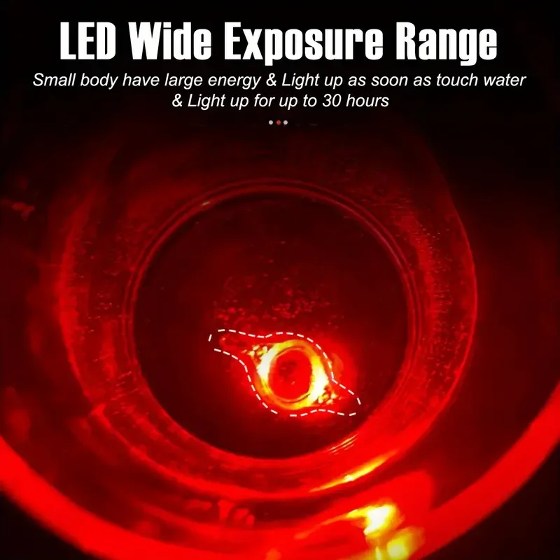 1 piece of underwater fish lure lamp with water trigger design dual rotating bait lamp/single saltwater and freshwater light fishing light